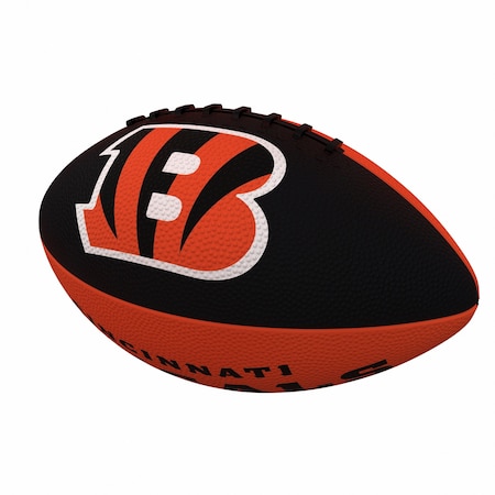 Logo Brands Cincinnati Bengals Pinwheel Logo Junior-Size Rubber Football 607-93JR-2